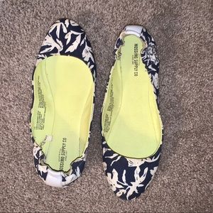 Mossimo Supply Co Blue/White Floral Ballet Flats